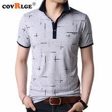 Covrlge Solid Color Polo Shirts Men Smart Casual Short Sleeve Shirts Polyester Spring Polos Shirts Breathable Fold Tops MTP125 2024 - buy cheap