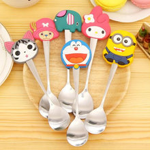Lot Lovely Cartoon Stainless Steel soup Spoon Children Rice Spoon Tableware Baby Animal Spoons 2024 - buy cheap