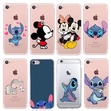 Mickey Mnnie Phone Case For iPhone 7 8 Plus X Stitch Cute Cartoon Coque For iPhone 6 6S 5 5S SE Soft TPU Phone Cover Capa 2024 - buy cheap