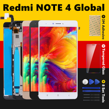 Digitalizador touchscreen para xiaomi redmi note 4, display global, peças de reparo com moldura, snapdragon 625 2024 - compre barato