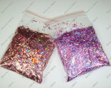 50g x 1/24"(1mm)Laser Holographic Rose Pink&Lilac Dazzling Diamond Glitter Paillette Spangles Shape for Nail Art &Glitter Crafts 2024 - buy cheap