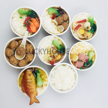 2PCS/Lot 1/6 Miniature Dollhouse Chinese Rice Mini Food for Blyth Doll House Pretend Food Kitchen Toys 2024 - buy cheap