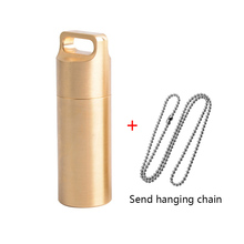 Outdoor EDC Survival Pill Box Container Waterproof Capsule Seal Bottle With Hanging Chain First Aid Emergency Pills Tank 2024 - buy cheap