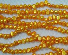 Joyería de perlas sueltas AAA de 6-7MM, joyería barroca de perlas naturales de agua dulce de Color amarillo dorado de alta calidad, venta al por mayor 2024 - compra barato