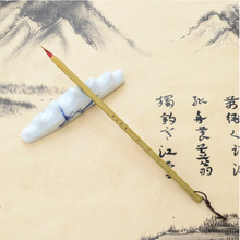 Pelo de comadreja pluma de pincel de caligrafía china chino pintura cepillo rastro rojo línea de gancho pequeño guión Regular cepillo suministros de escritura 2024 - compra barato