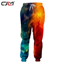 CJLM мужские цветные 3D спортивные штаны с принтом Harajuku оверсайз звездное небо тема Мужские штаны Лучшие продажи 2024 - купить недорого