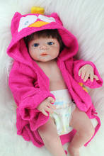 55cm Full Silicone Body Reborn Baby Girl Doll Toys 22" Lifelike Princess Bebe Newborn Toddler Dolls Bathe Toy Girls Brinquedos 2024 - buy cheap