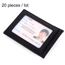 20pcs/lot RFID Blocking Thin Business Card Holder Genuine Leather Men Women Card Holder Brand Magic Buckle Credit Card Holder R4 2024 - buy cheap