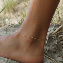 Simple Bead Ankle Bracelet Barefoot Sandals Foot Jewelry Leg Chain Foot Bracelets For Women Anklet Femme Halhal Enkelbandje 2024 - buy cheap