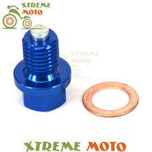 Plug de drenagem de óleo magnético de alumínio usado cnc, parafuso para yamaha yz250 250x xt250x wr250r 250x tricker xg250 serow250 2024 - compre barato