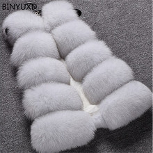 New Design 2016 Fashion Winter Women Fur Vest Faux Fox Fur Vests Woman Fake Fur Coat Jacket Female Ladies Fur Coats Size S-XXXL 2024 - buy cheap