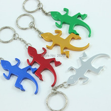 Wholesale-72Pcs Gecko &Lizard Bottle Opener Keychain Aluminum Alloy Beer opener Promotion Keyring Gift Customize Logo- free ship 2024 - buy cheap