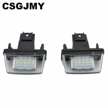 1 Pair LED Number License Plate Lights 18SMD No Error Free light bulb For PEUGEOT 206 207 306 307 406 407 for CITROEN C3 C4 C5 2024 - buy cheap