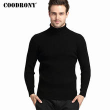 Coodrony suéter masculino de caxemira, espesso quente de inverno gola alta slim fit pulôver masculino de lã clássica tricotada 2024 - compre barato