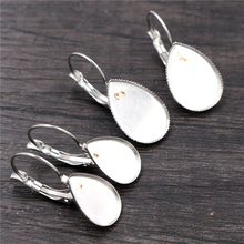 13*18mm And 10*14mm 10pcs Stainless Steel Drop French Lever Back Earrings Base,Fit 13x18mm And 10x14mm Drop Glass Cabochons 2024 - buy cheap