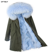 2021 Winter Jacket Women Real Fur Coat big Natural Raccoon Fur Collar Hooded fox Fur Liner sliver Long Parka high quality news 2024 - buy cheap