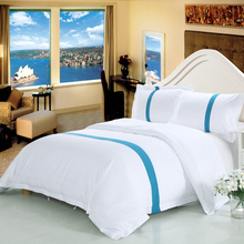 Conjunto de cama branco 100% algodão, 4 unidades, queen, king size, hotel, edredom, lençol, fronha 36 2024 - compre barato