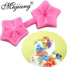 Mujiang molde de silicone flor de cerejeira para bolo, forma mini flor para fondant em formato de flor para confeitaria 2024 - compre barato