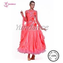 2016 Wholesale Watermelon Red Ballroom Standard Smooth New Flamenco Dance Dresses B-13226 2024 - buy cheap