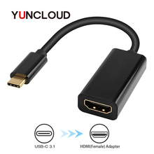 YUNCLOUD USB C 3,1 к HDMI кабель адаптер Тип C папа к HDMI Женский 4 к 60 Гц кабель конвертер для MacBook ChromeBook DELL ноутбука 2024 - купить недорого