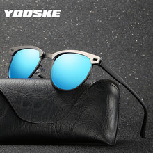 YOOSKE Fashion Semi Rimless Polarized Sunglasses Men Women Brand Designer Half Frame Sun Glasses Classic UV400 2024 - buy cheap