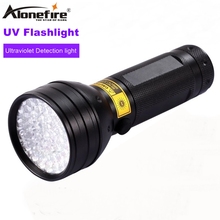 ALONEFIRE 51 LED UV Light 395nm Fishing High power UV Flashlight Cat Dog pet urine Money Scorpion Detection Torch Lamp AAbattery 2024 - buy cheap