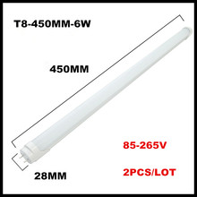 2PCS/lot LED Tube Light T8 1ft 0.3m 300mm 4W 1.5ft 0.45m 450mm 6W AC85V-265V LED Lamp Light 2835SMD Lights & Lighting 2024 - buy cheap