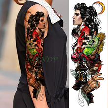 Водостойкая Временная тату-наклейка Beauty girl Moon full arm fake tatto большой размер флэш-тату рукав тату для мужчин и женщин 2024 - купить недорого