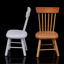 Kids Dollhouse Miniature Furniture Wooden Chair 1:12 Scale Classic Pretend Play Furniture Toys for Children 2024 - buy cheap