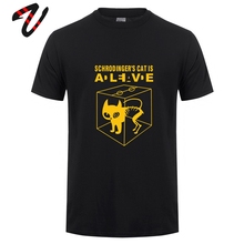 Camisetas De Schrodinger's Cat Is Alive para hombre, Camiseta 100% de algodón con estampado geométrico, ropa de calle de ciencia y matemáticas, Hip Hop 2024 - compra barato