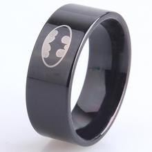 8 мм черные плоские 316L из нержавеющей стали кольца для мужчин и женщин оптом 2024 - купить недорого