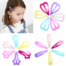 18pcs Girls Color Hair Clips Cute Hairpins for Baby Children Water Droplets Star Heart Snap Hair Clamp Metal Baby Headwear 2024 - buy cheap