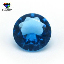 1000 unids/lote de gemas sintéticas sueltas, 1,0 ~ 4,5mm, de forma redonda corte a máquina, cuentas de vidrio de Color azul marino, lubina, piedra de vidrio para joyería 2024 - compra barato