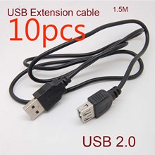 10 piezas 5 pies USB 2,0 A macho A hembra Cable extensor de extensión nuevo 2024 - compra barato