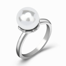 Кольцо с белым жемчугом для свадебных обручальных колец в качестве лучшего подарка 2024 - купить недорого