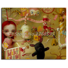 Fushigi-pintura en lienzo de circo por Mark Ryden, imagen impresa en HD para sala de estar, decoración del hogar, arte moderno de la pintura al óleo, imágenes de salón 2024 - compra barato