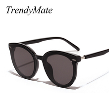 TrendyMate Corea gafas de sol de las mujeres de los hombres de la marca de lujo de gran tamaño de ojo de gato gafas de sol UV400 puntos 2019 lunette tonos para las mujeres 5367 2024 - compra barato