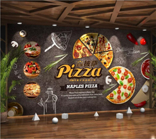 Пользовательские 3d обои креативная атмосфера для гурманов мультфильм пицца Фастфуд Ресторан фон для гостиной гамбургер 3d обои 2024 - купить недорого