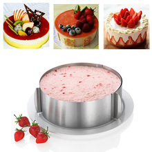 Adjustable Stainless Steel Mousse Ring Cake Molds Baking Moulds Cake Ring Mousse Molds Kitchen Accessories Cake Decorating Tools 2024 - buy cheap