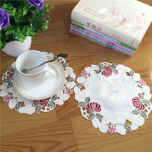 Tapete de café con camino de mesa de bordado tejido, elegante, mantel floral para té, cubierta de mesa de lujo para Decoración 2024 - compra barato