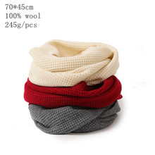 Naizaiga 100% wool women white solid ring knitting scarf red fashion thicken shawl men grey winter scarves ,SN28 2024 - buy cheap
