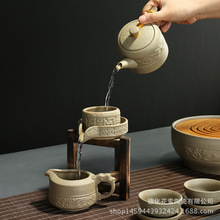 Ceramic stone mill tea filter coarse pottery automatic tea leak retro kung fu tea set saucer tea accessories classic atmosphere 2024 - buy cheap