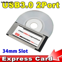 Kebidumei alta velocidade total express cartão expresscard para usb 3.0 2 porta adaptador 34 mm express cartão conversor 5 gbps taxa de transferência 2024 - compre barato