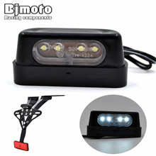 BJMOTO New 12 V 0.2 W Universal Black LED Motorcycle License Plate Light Emark Motorbikes Taillight Dropping Shipping 2024 - buy cheap