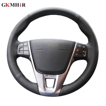 GKMHiR-Protector de cuero genuino para coche, protector de dirección cosido a mano, para Volvo V40, XC60, S60, LV60, S80L 2024 - compra barato