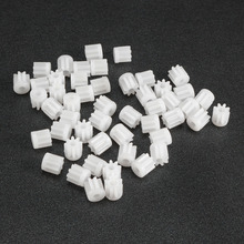 uxcell 50Pcs/lot 082A white Plastic Gear 5x5mm Toy Accessories with 8 Teeth 2mm Hole Diameter for DIY Car Robot Motor 2024 - buy cheap