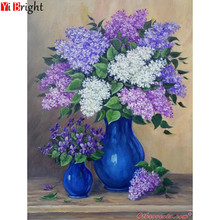 DIY Diamond Painting Purple flower Cross Stitch Needlework Home Decorative Full Square Diamond Embroidery arts XY1 2024 - buy cheap