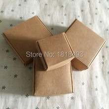 free shipping 50 pcs a lot 3.7x3.7x2 cm retro kraft paper packing box/minisize cream box/useful snack case/candy box 2024 - buy cheap