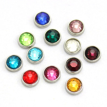 12PCS!!  "Round" Birthstones charms Zinc Alloy Fit Floating lockets & Floating locket bracelet LSFC117*12 2024 - buy cheap