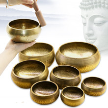 8 см-20 см буддистский Тибетский чаша Медь поющие чаши ручной работы декоративные стены-мыльницы украшение дома декоративные чаша для йоги 2024 - купить недорого